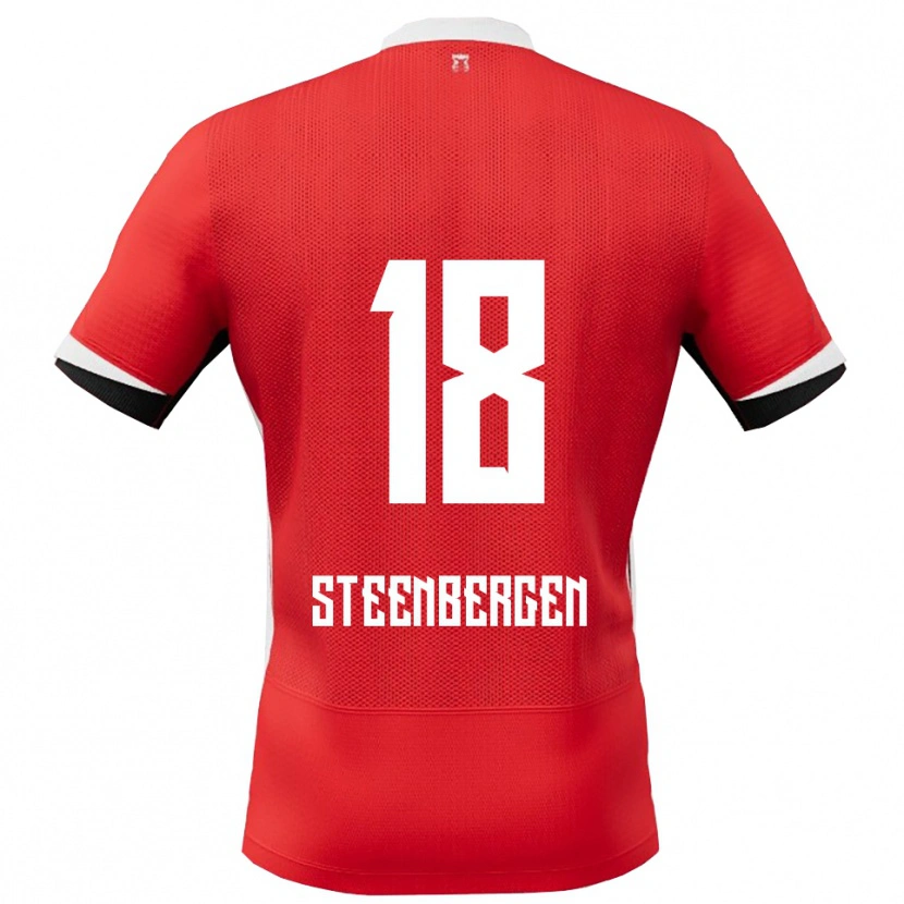 Danxen Herren Thom Steenbergen #18 Rot Weiß Heimtrikot Trikot 2025/26 T-Shirt Schweiz
