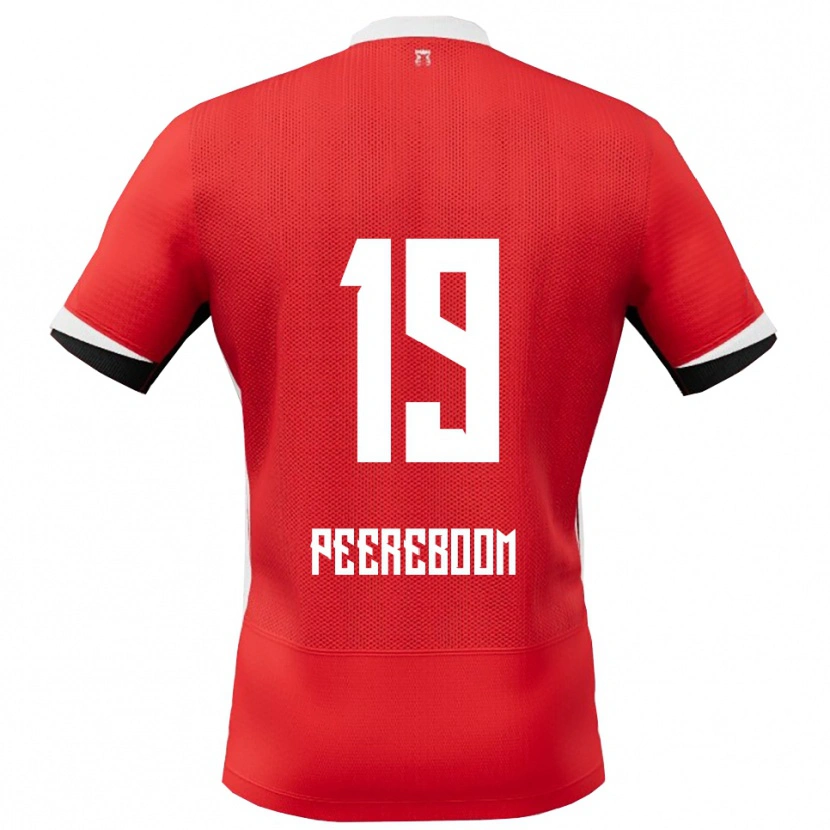 Danxen Herren Sanne Peereboom #19 Rot Weiß Heimtrikot Trikot 2025/26 T-Shirt Schweiz