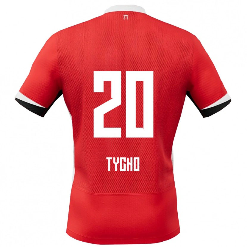 Danxen Herren Tycho De Wit #20 Rot Weiß Heimtrikot Trikot 2025/26 T-Shirt Schweiz