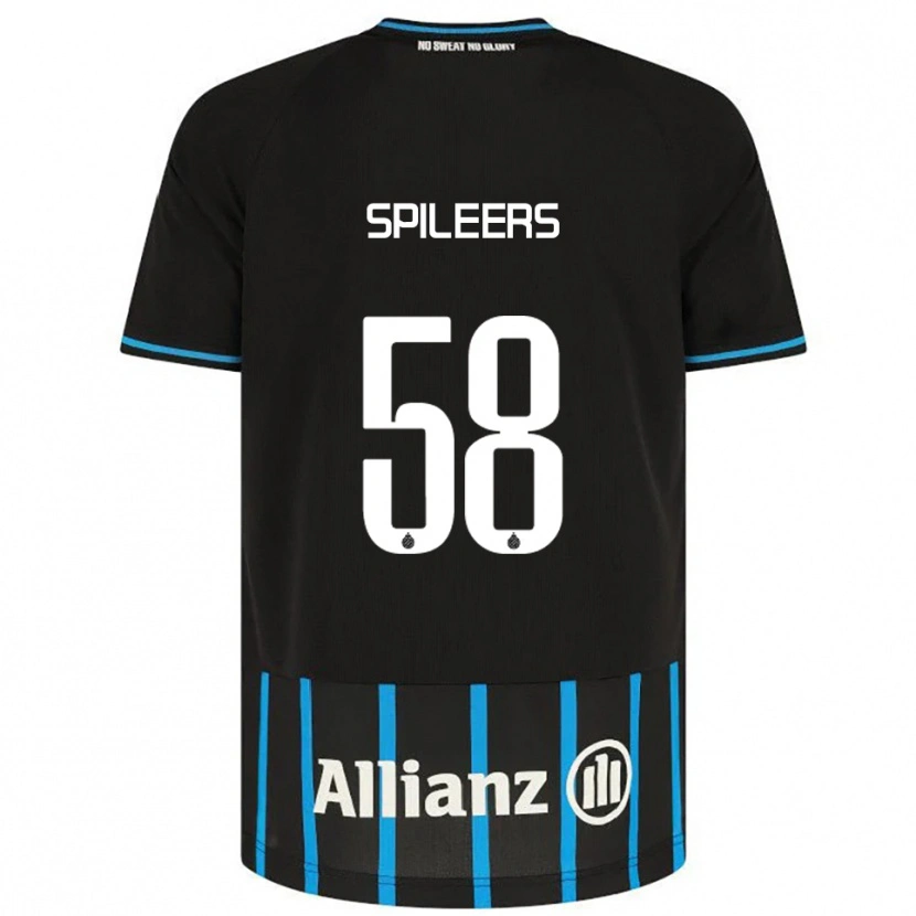 Danxen Herren Jorne Spileers #58 Schwarz Blau Heimtrikot Trikot 2025/26 T-Shirt Schweiz
