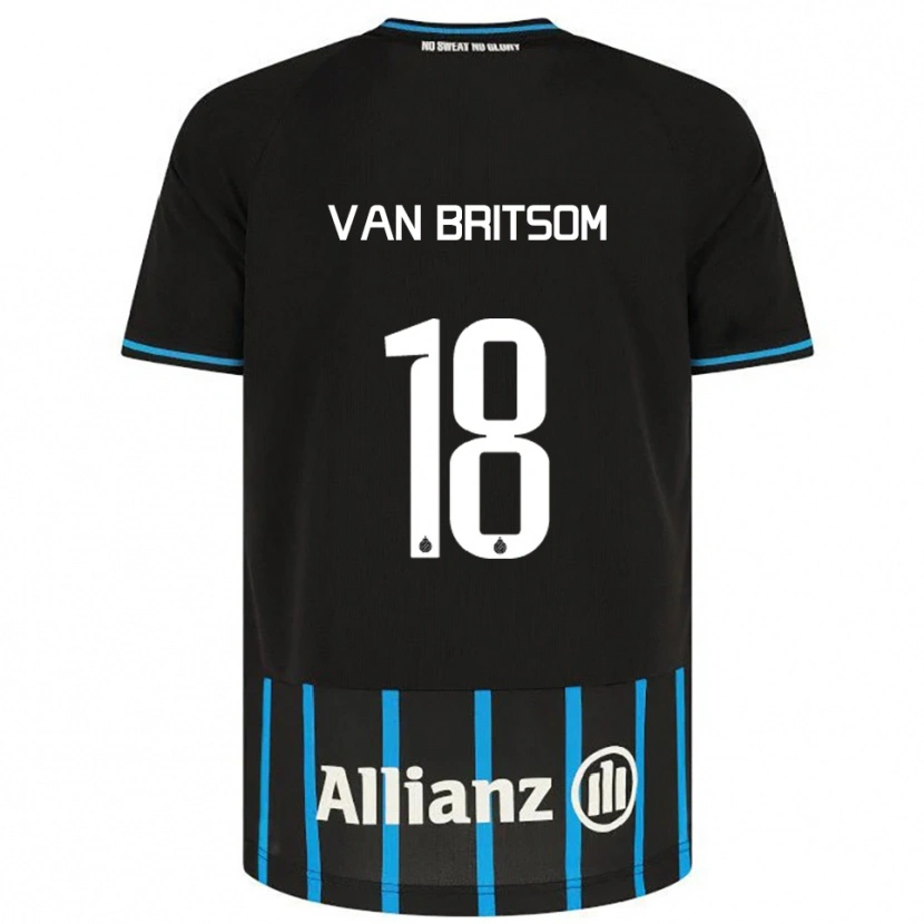 Danxen Herren Jakke Van Britsom #18 Schwarz Blau Heimtrikot Trikot 2025/26 T-Shirt Schweiz