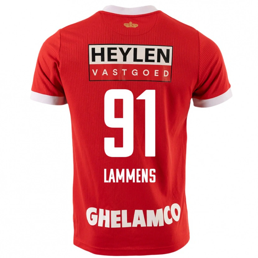 Danxen Herren Senne Lammens #91 Rot Weiß Heimtrikot Trikot 2025/26 T-Shirt Schweiz