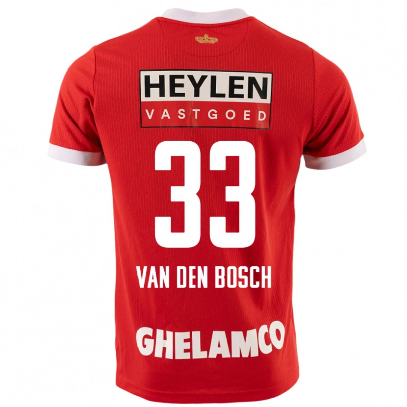 Danxen Herren Zeno Van Den Bosch #33 Rot Weiß Heimtrikot Trikot 2025/26 T-Shirt Schweiz