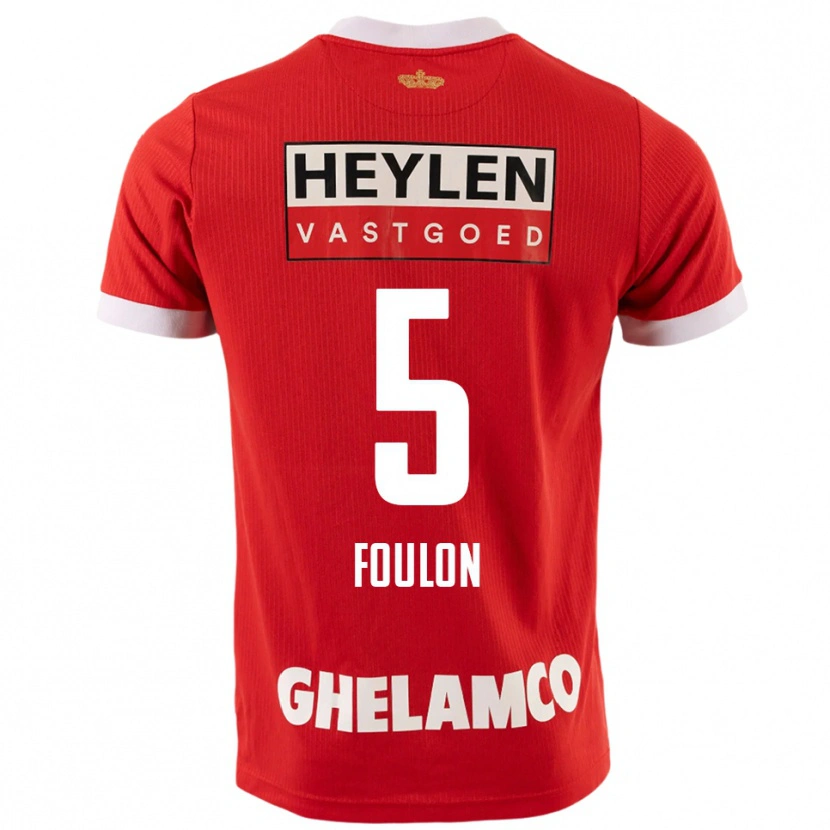 Danxen Herren Daam Foulon #5 Rot Weiß Heimtrikot Trikot 2025/26 T-Shirt Schweiz