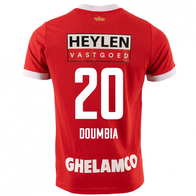 Danxen Herren Mahamadou Doumbia #20 Rot Weiß Heimtrikot Trikot 2025/26 T-Shirt Schweiz