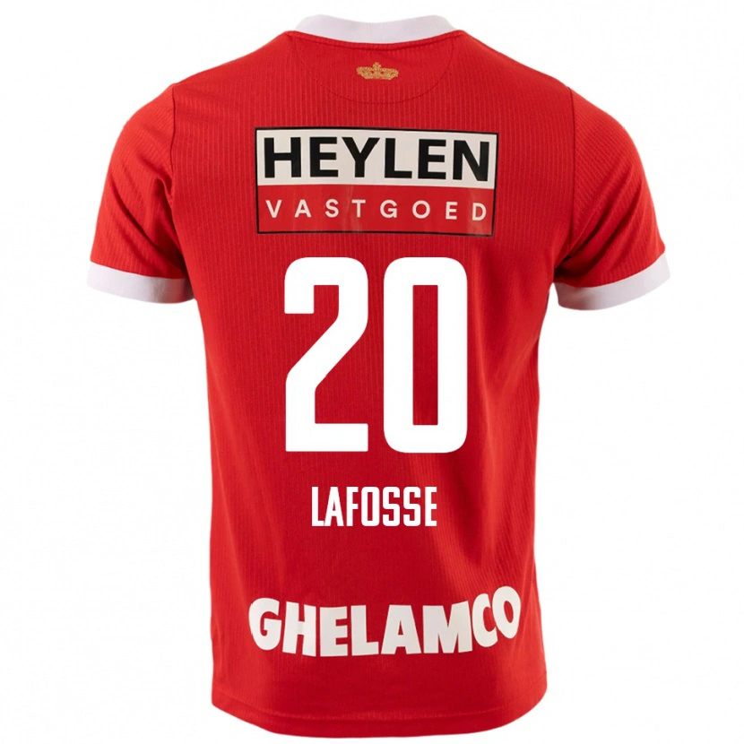 Danxen Herren Jarne Lafosse #20 Rot Weiß Heimtrikot Trikot 2025/26 T-Shirt Schweiz
