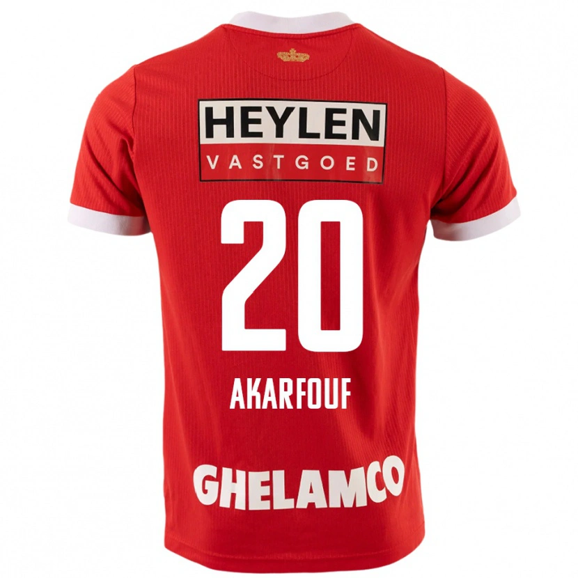 Danxen Herren Hamza Akarfouf #20 Rot Weiß Heimtrikot Trikot 2025/26 T-Shirt Schweiz