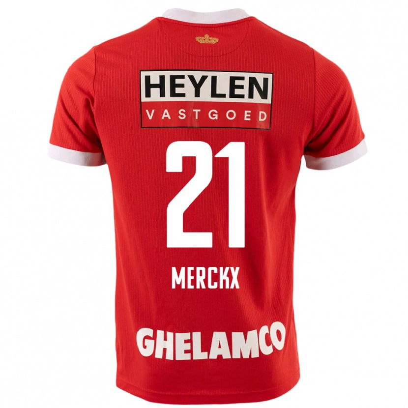 Danxen Herren Matti Merckx #21 Rot Weiß Heimtrikot Trikot 2025/26 T-Shirt Schweiz