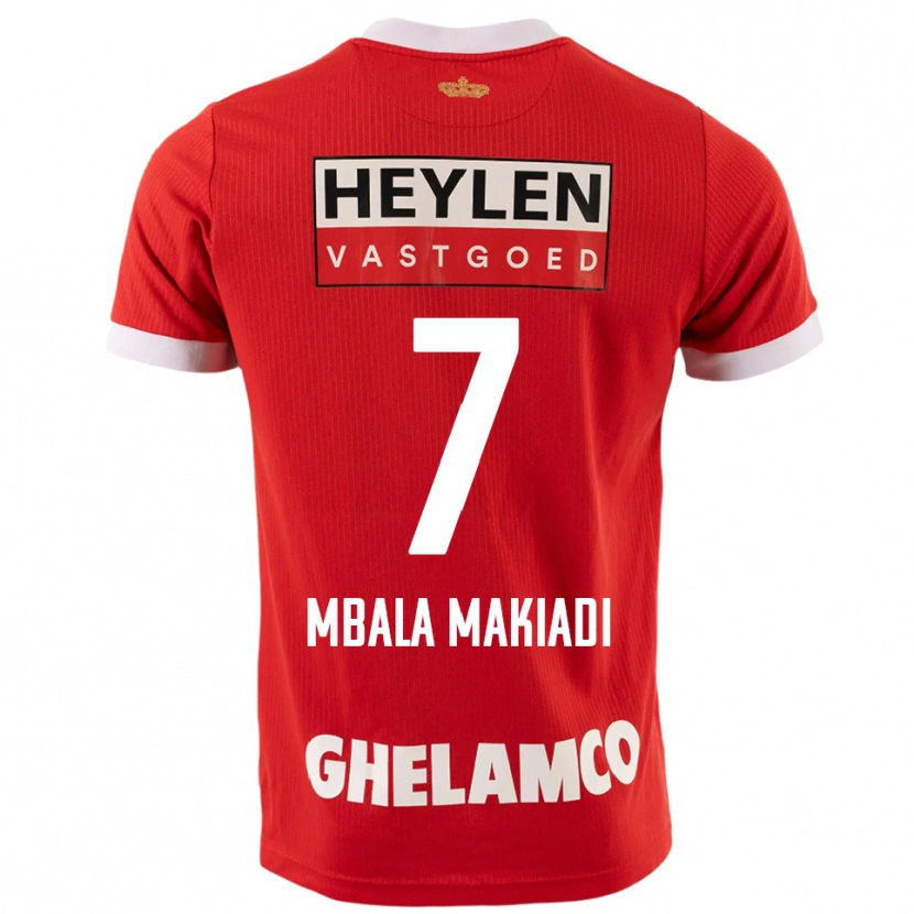 Danxen Herren Ravi Mbala Makiadi #7 Rot Weiß Heimtrikot Trikot 2025/26 T-Shirt Schweiz