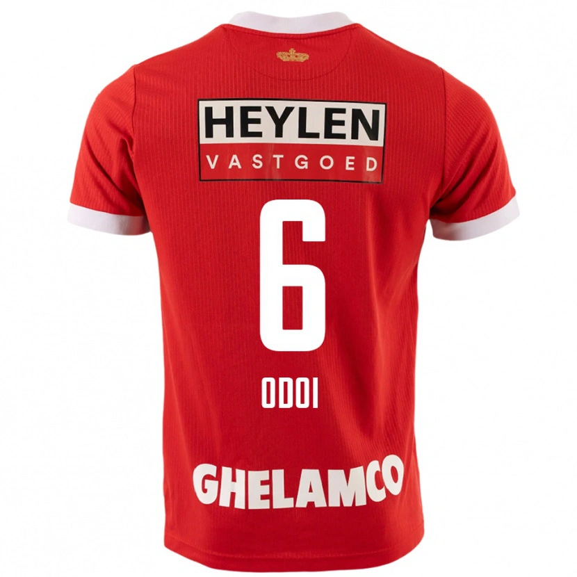 Danxen Herren Denis Odoi #6 Rot Weiß Heimtrikot Trikot 2025/26 T-Shirt Schweiz