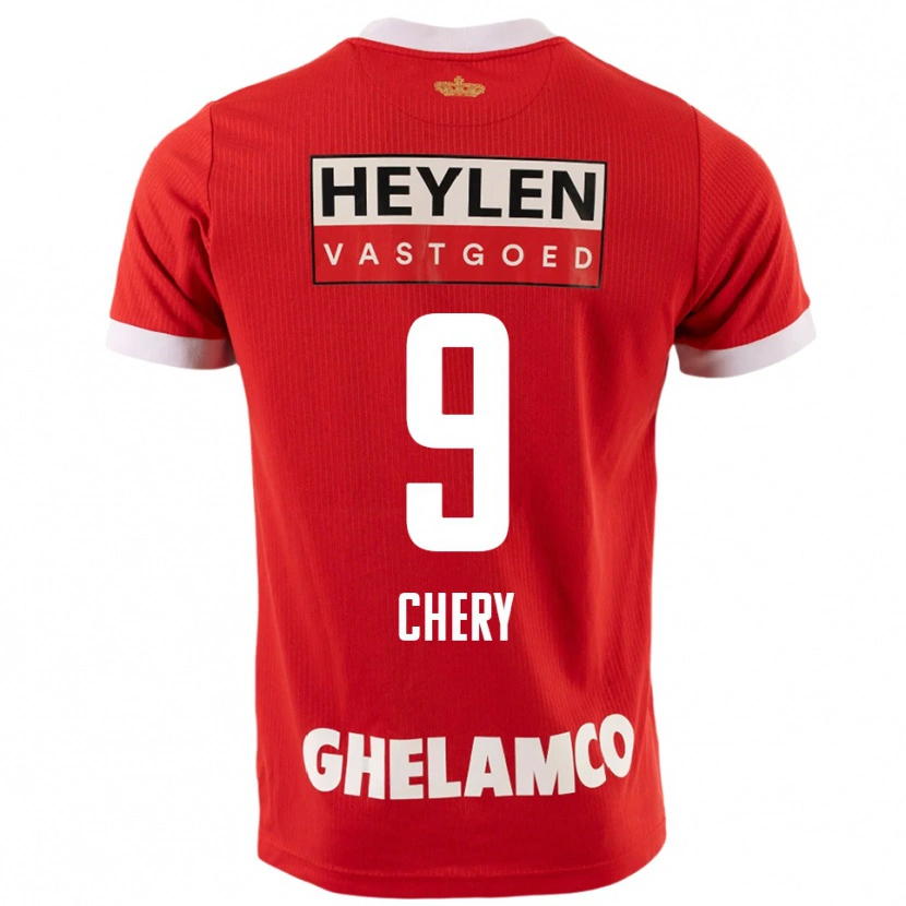 Danxen Herren Tjaronn Chery #9 Rot Weiß Heimtrikot Trikot 2025/26 T-Shirt Schweiz