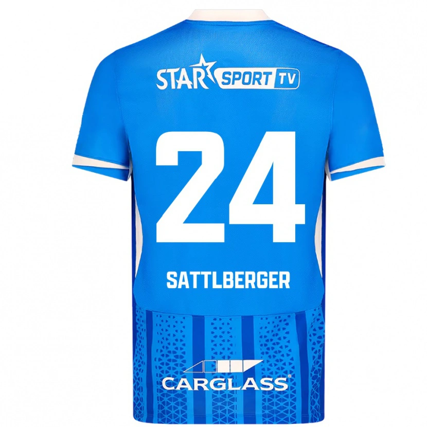 Danxen Herren Nikolas Sattlberger #24 Blau Weiß Heimtrikot Trikot 2025/26 T-Shirt Schweiz