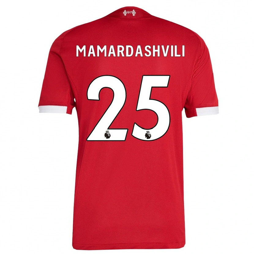 Danxen Herren Giorgi Mamardashvili #25 Rot Weiß Heimtrikot Trikot 2025/26 T-Shirt Schweiz