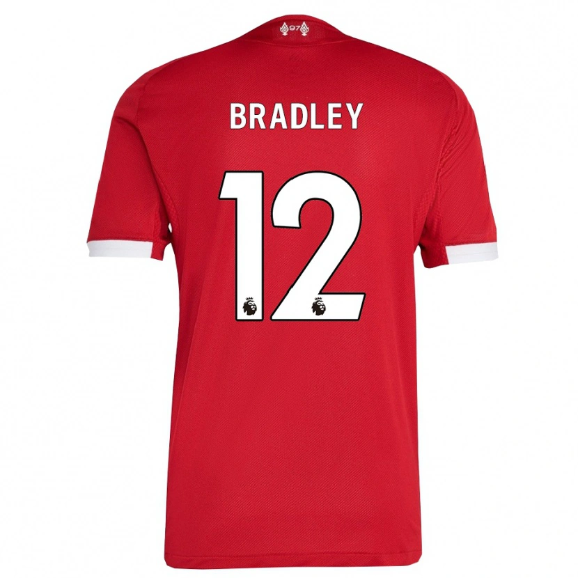 Danxen Herren Conor Bradley #12 Rot Weiß Heimtrikot Trikot 2025/26 T-Shirt Schweiz