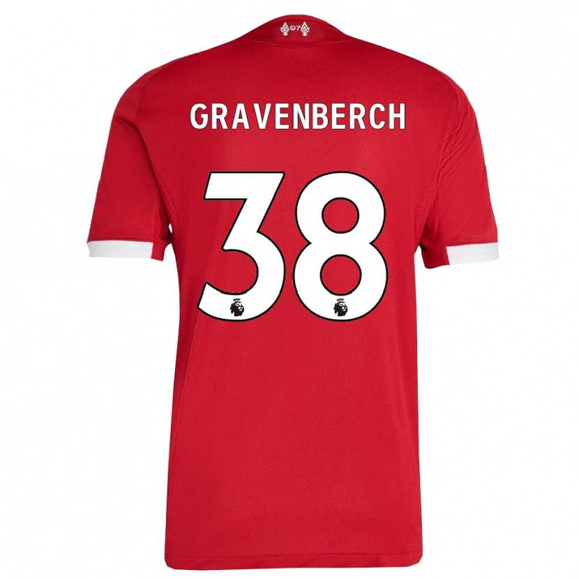 Danxen Herren Ryan Gravenberch #38 Rot Weiß Heimtrikot Trikot 2025/26 T-Shirt Schweiz