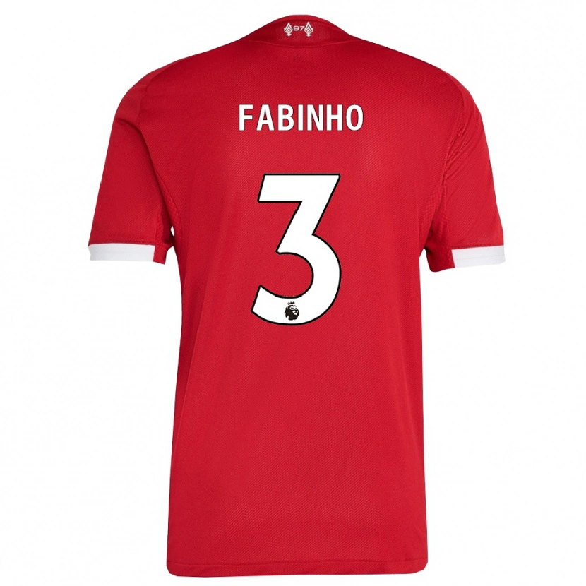 Danxen Herren Fabinho #3 Rot Weiß Heimtrikot Trikot 2025/26 T-Shirt Schweiz