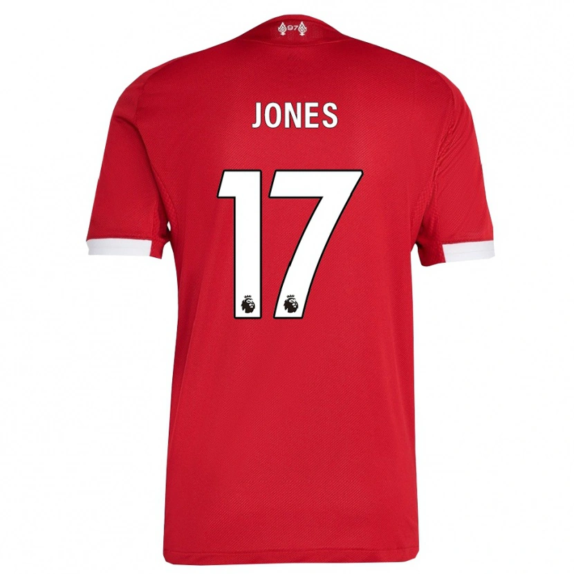 Danxen Herren Curtis Jones #17 Rot Weiß Heimtrikot Trikot 2025/26 T-Shirt Schweiz