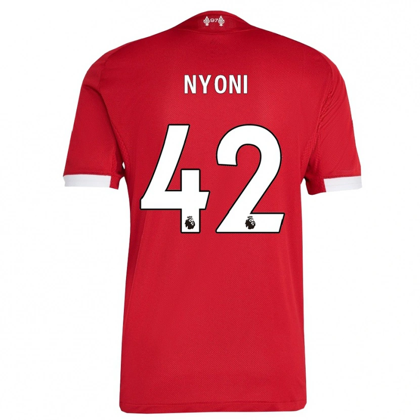 Danxen Herren Trey Nyoni #42 Rot Weiß Heimtrikot Trikot 2025/26 T-Shirt Schweiz