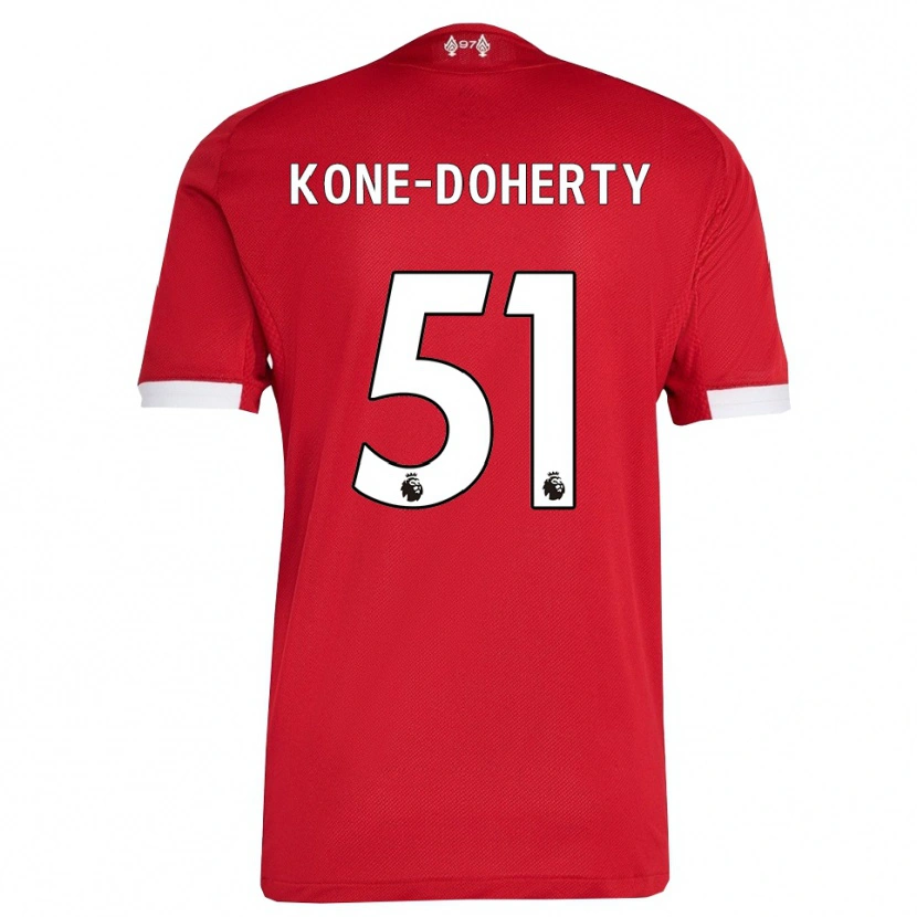 Danxen Herren Trent Kone-Doherty #51 Rot Weiß Heimtrikot Trikot 2025/26 T-Shirt Schweiz