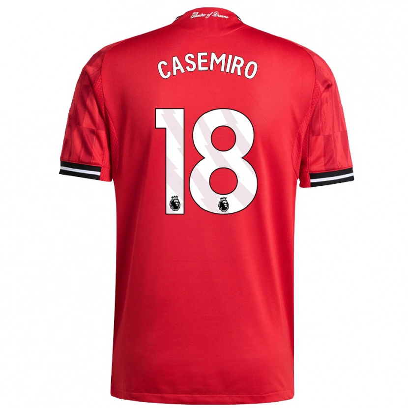 Danxen Herren Casemiro #18 Rot Schwarz Weiß Heimtrikot Trikot 2025/26 T-Shirt Schweiz