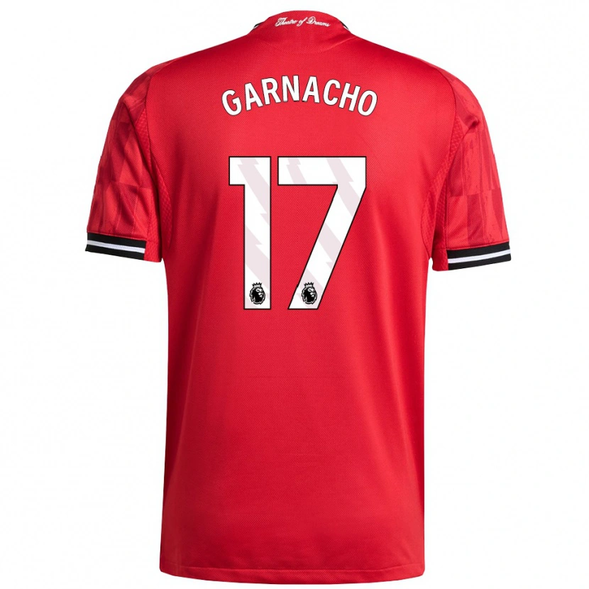 Danxen Herren Alejandro Garnacho #17 Rot Schwarz Weiß Heimtrikot Trikot 2025/26 T-Shirt Schweiz