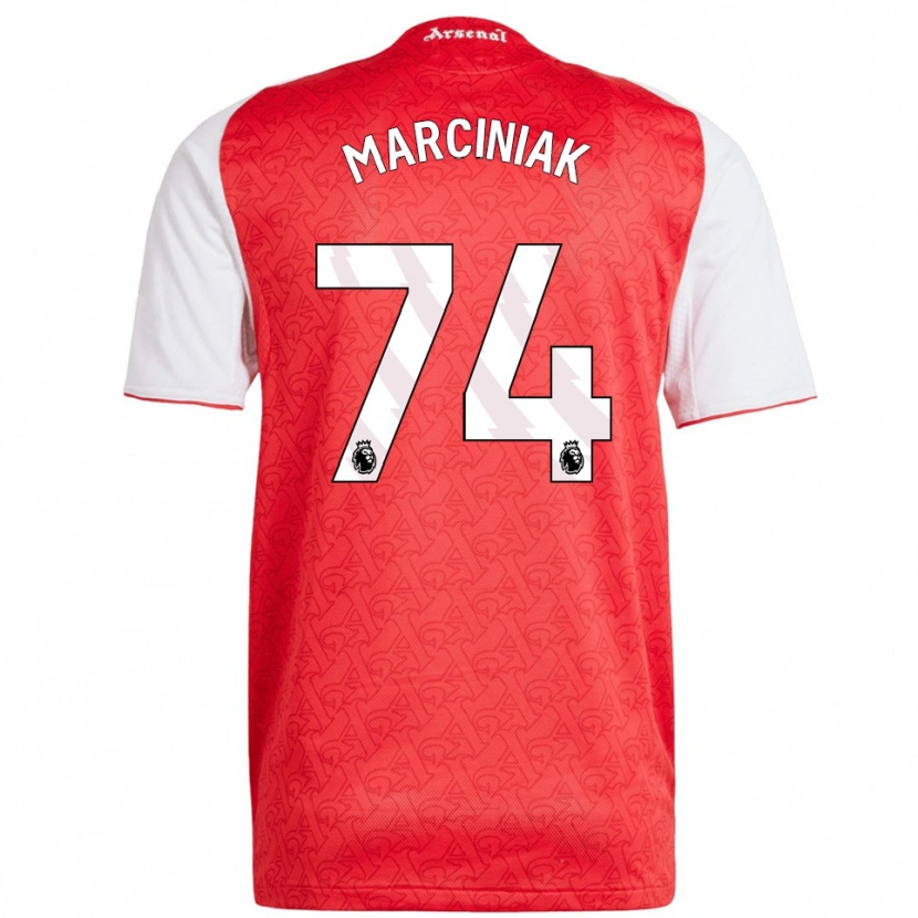 Danxen Herren Alex Marciniak #74 Rot Weiß Heimtrikot Trikot 2025/26 T-Shirt Schweiz