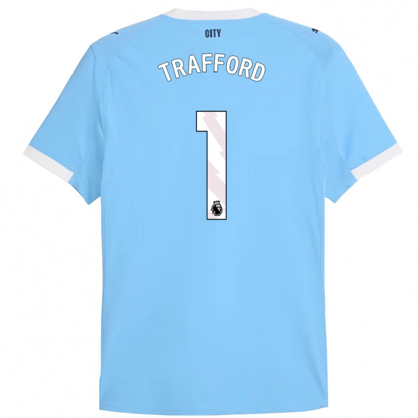 Danxen Herren James Trafford #1 Himmelblau Weiß Heimtrikot Trikot 2025/26 T-Shirt Schweiz