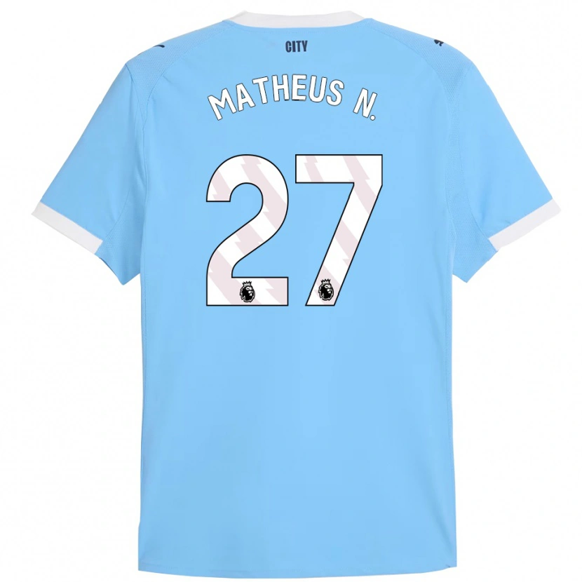 Danxen Herren Matheus Nunes #27 Himmelblau Weiß Heimtrikot Trikot 2025/26 T-Shirt Schweiz