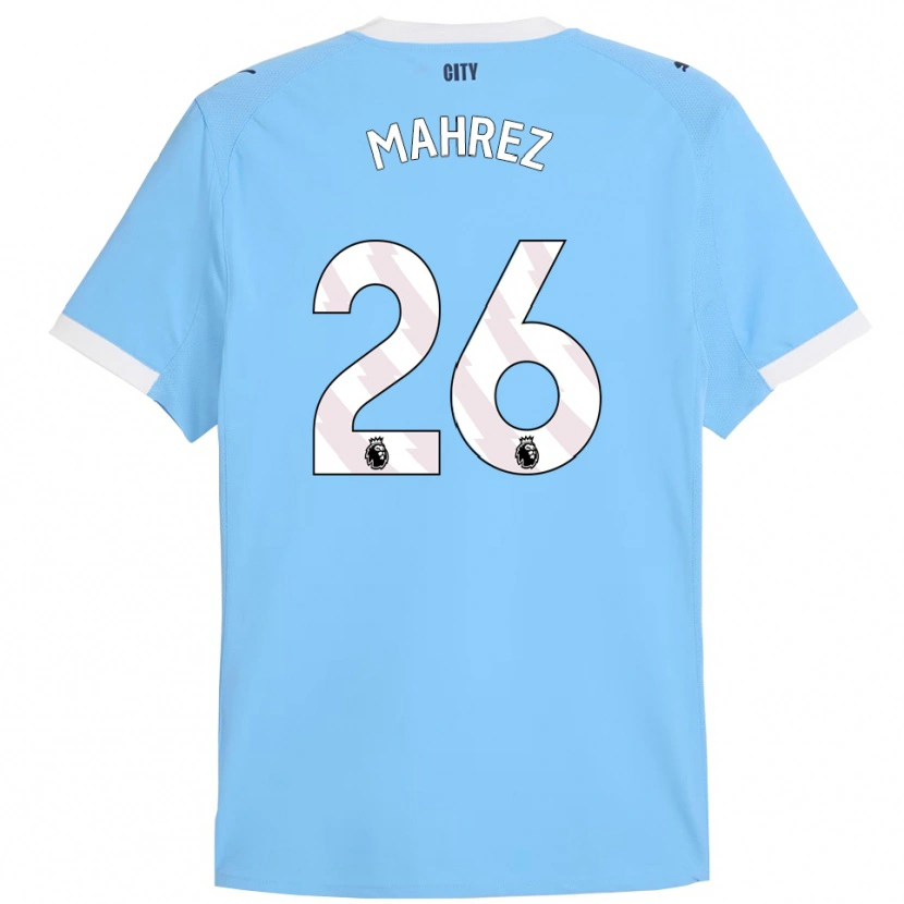 Danxen Herren Riyad Mahrez #26 Himmelblau Weiß Heimtrikot Trikot 2025/26 T-Shirt Schweiz