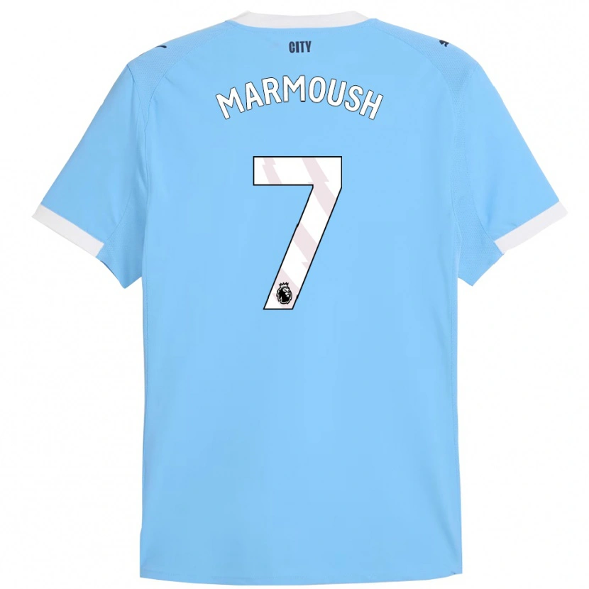 Danxen Herren Omar Marmoush #7 Himmelblau Weiß Heimtrikot Trikot 2025/26 T-Shirt Schweiz