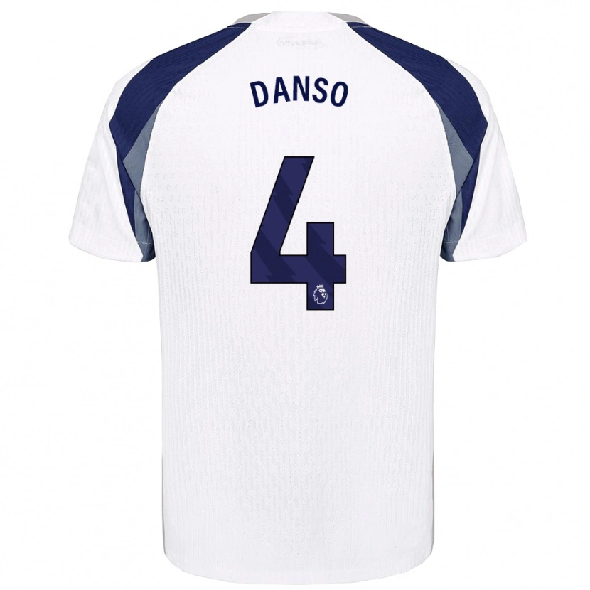 Danxen Herren Kevin Danso #4 Weiß Marineblau Heimtrikot Trikot 2025/26 T-Shirt Schweiz