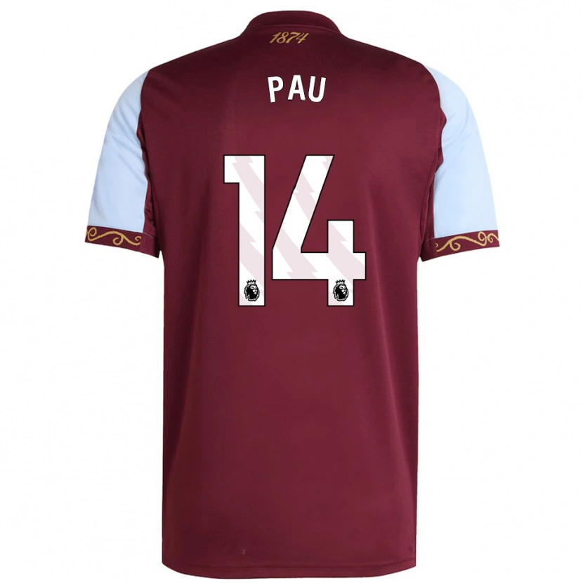 Danxen Herren Pau Torres #14 Burgunderrot Himmelblau Heimtrikot Trikot 2025/26 T-Shirt Schweiz