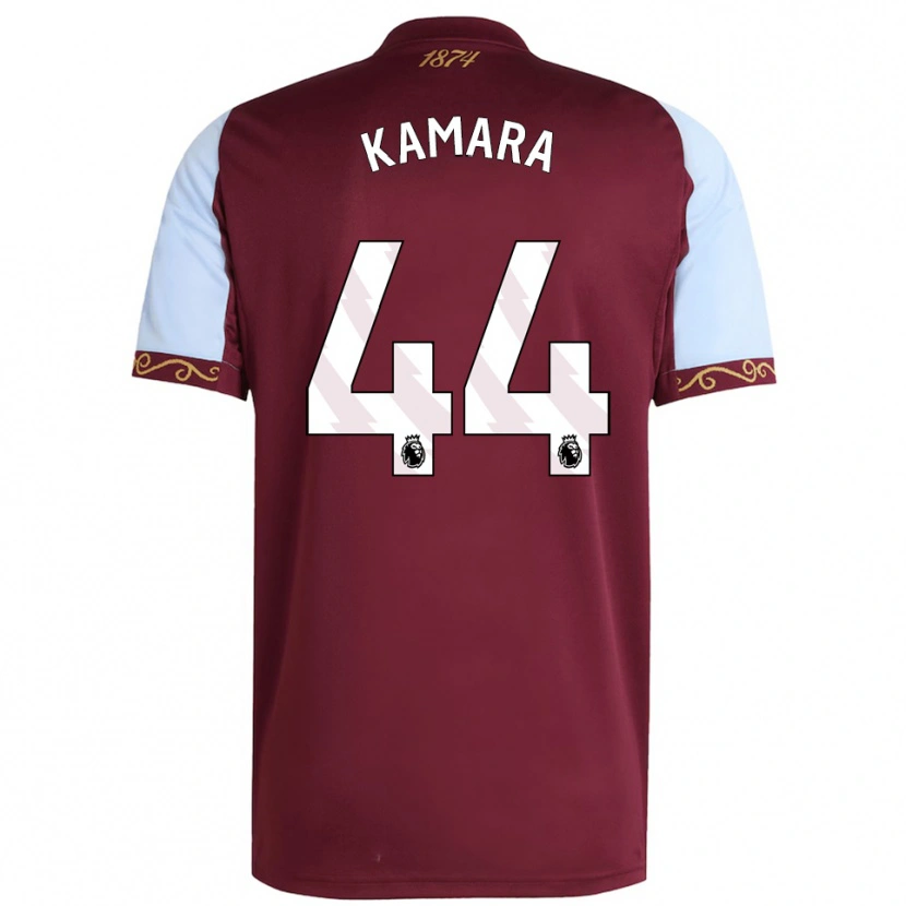 Danxen Herren Boubacar Kamara #44 Burgunderrot Himmelblau Heimtrikot Trikot 2025/26 T-Shirt Schweiz