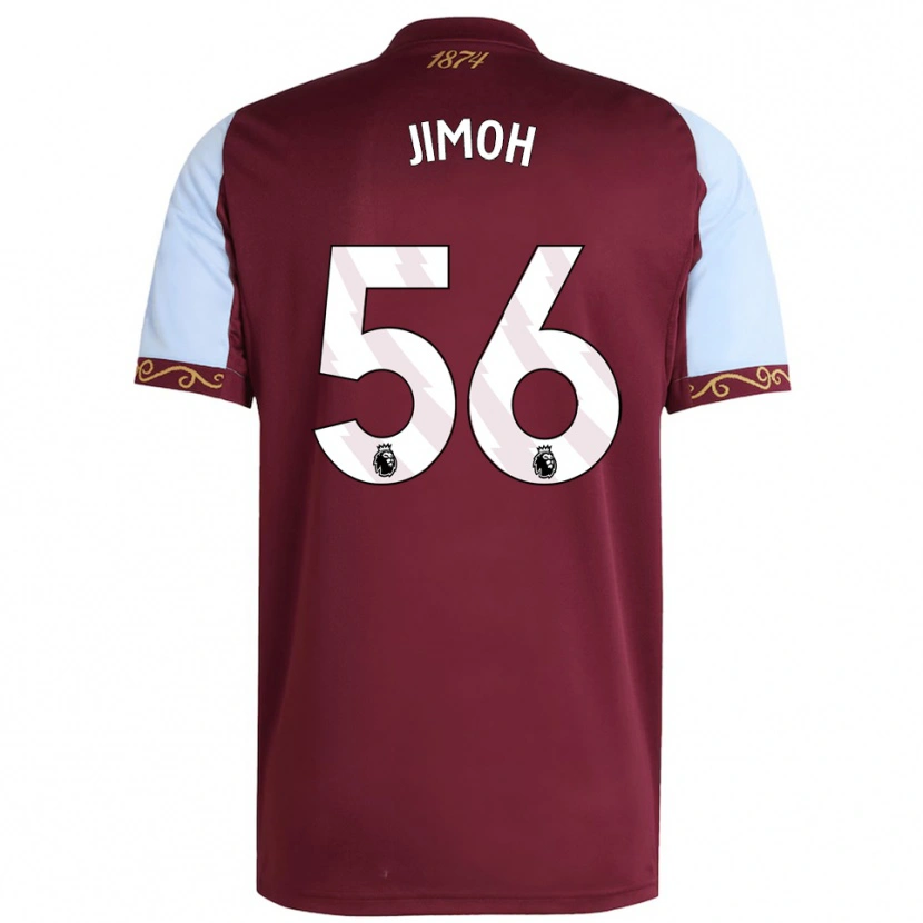 Danxen Herren Jamaldeen Jimoh-Aloba #56 Burgunderrot Himmelblau Heimtrikot Trikot 2025/26 T-Shirt Schweiz