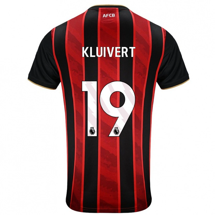 Danxen Herren Justin Kluivert #19 Rot Schwarz Heimtrikot Trikot 2025/26 T-Shirt Schweiz