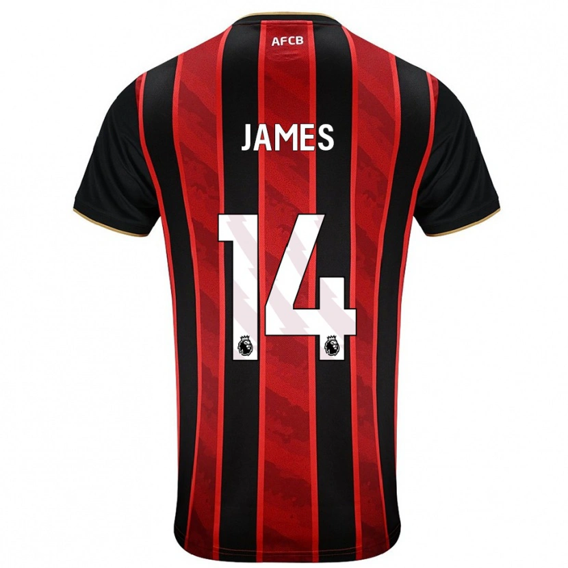 Danxen Herren Katie James #14 Rot Schwarz Heimtrikot Trikot 2025/26 T-Shirt Schweiz