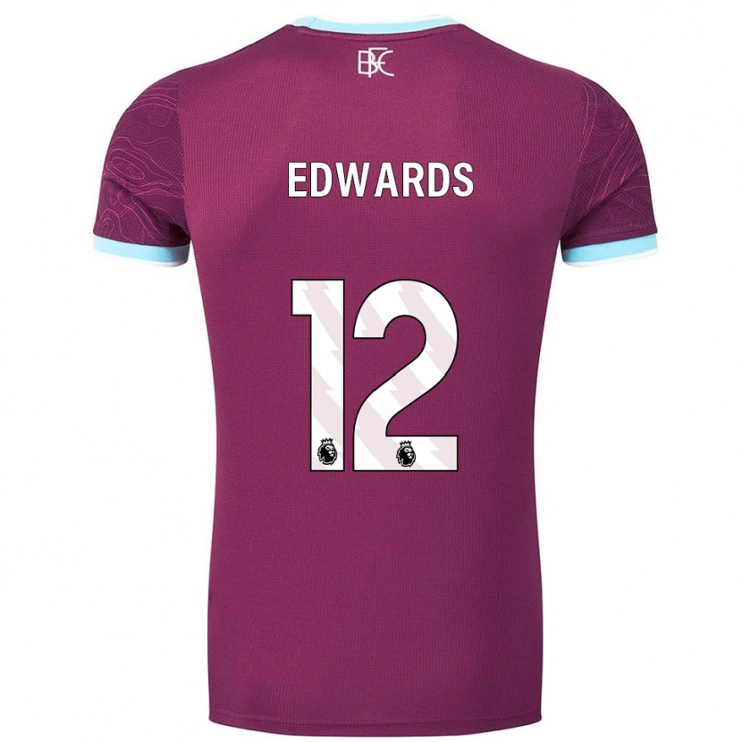 Danxen Herren Connor Edwards #12 Burgunderrot Himmelblau Heimtrikot Trikot 2025/26 T-Shirt Schweiz