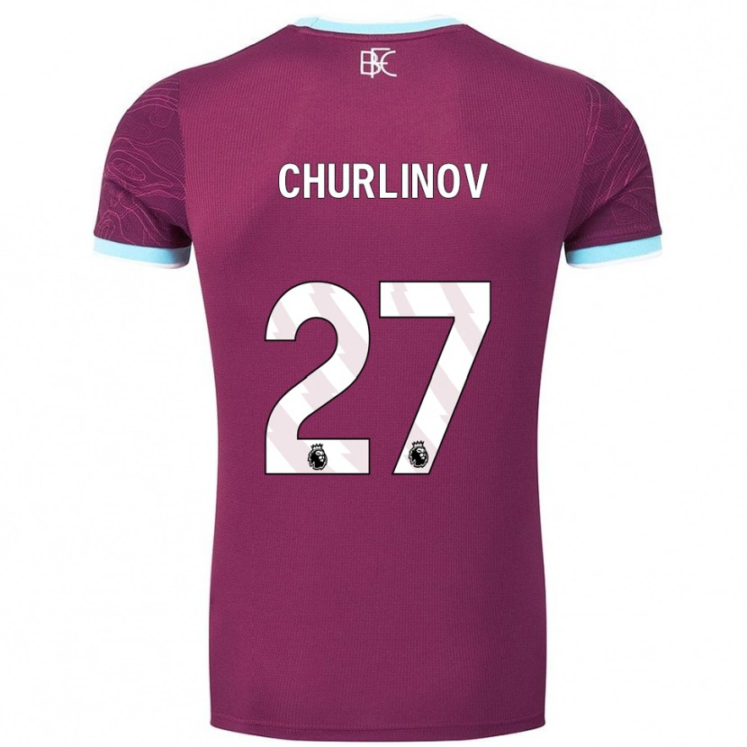 Danxen Herren Darko Churlinov #27 Burgunderrot Himmelblau Heimtrikot Trikot 2025/26 T-Shirt Schweiz