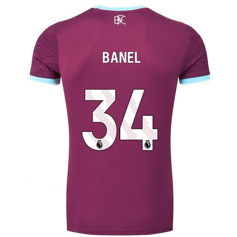Danxen Herren Jaydon Banel #34 Burgunderrot Himmelblau Heimtrikot Trikot 2025/26 T-Shirt Schweiz
