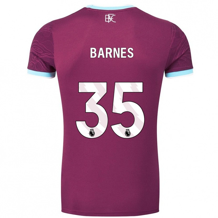 Danxen Herren Ashley Barnes #35 Burgunderrot Himmelblau Heimtrikot Trikot 2025/26 T-Shirt Schweiz