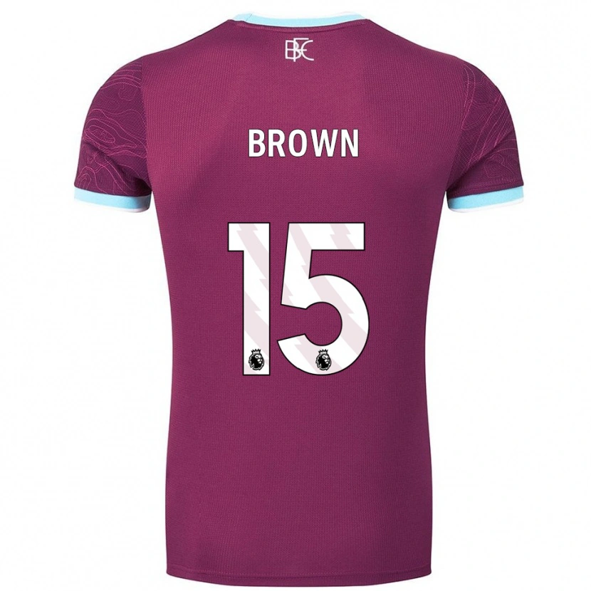 Danxen Herren Kian Mcmahon-Brown #15 Burgunderrot Himmelblau Heimtrikot Trikot 2025/26 T-Shirt Schweiz