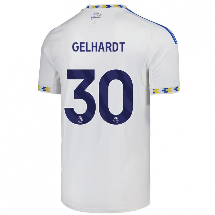 Danxen Herren Joe Gelhardt #30 Weiß Blau Heimtrikot Trikot 2025/26 T-Shirt Schweiz