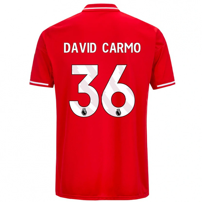 Danxen Herren David Carmo #36 Rot Weiß Heimtrikot Trikot 2025/26 T-Shirt Schweiz