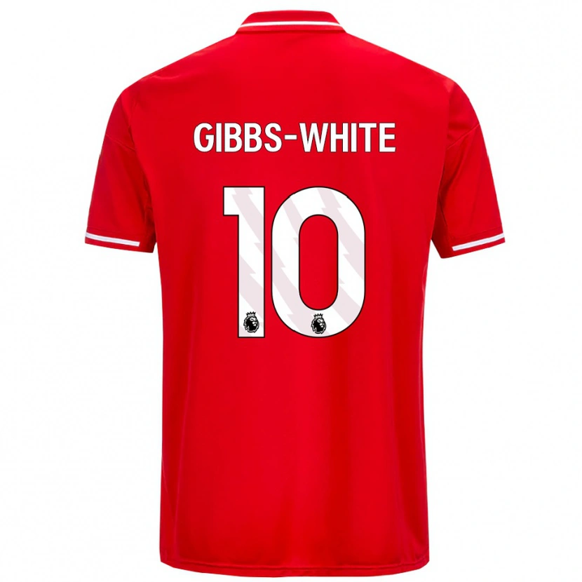 Danxen Herren Morgan Gibbs-White #10 Rot Weiß Heimtrikot Trikot 2025/26 T-Shirt Schweiz