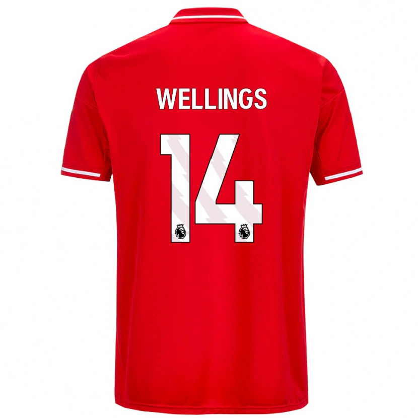 Danxen Herren Charlie Wellings #14 Rot Weiß Heimtrikot Trikot 2025/26 T-Shirt Schweiz