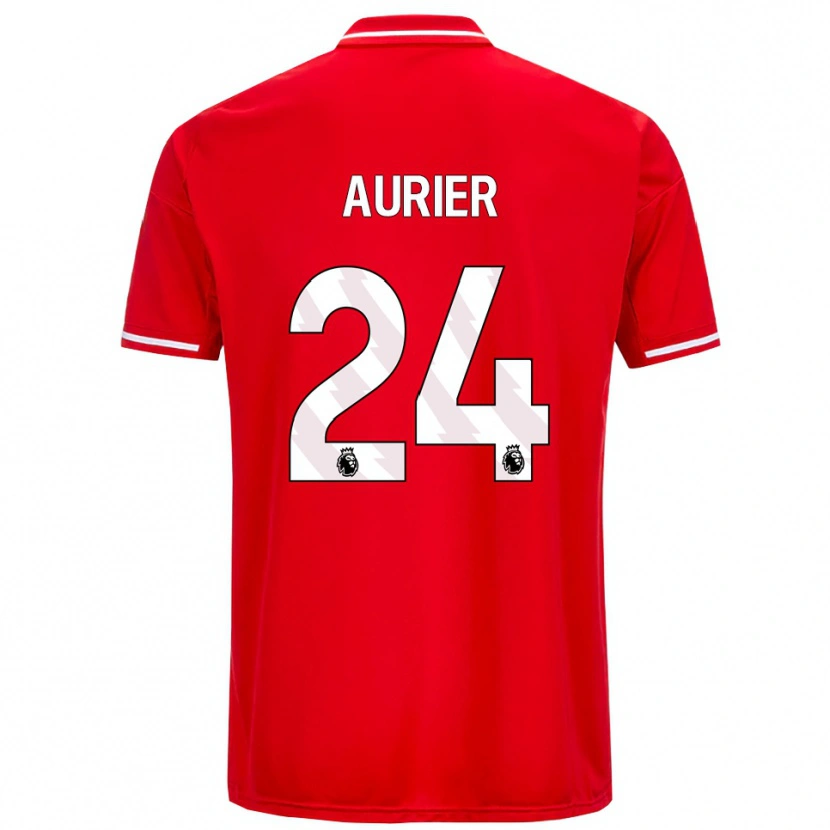 Danxen Herren Serge Aurier #24 Rot Weiß Heimtrikot Trikot 2025/26 T-Shirt Schweiz