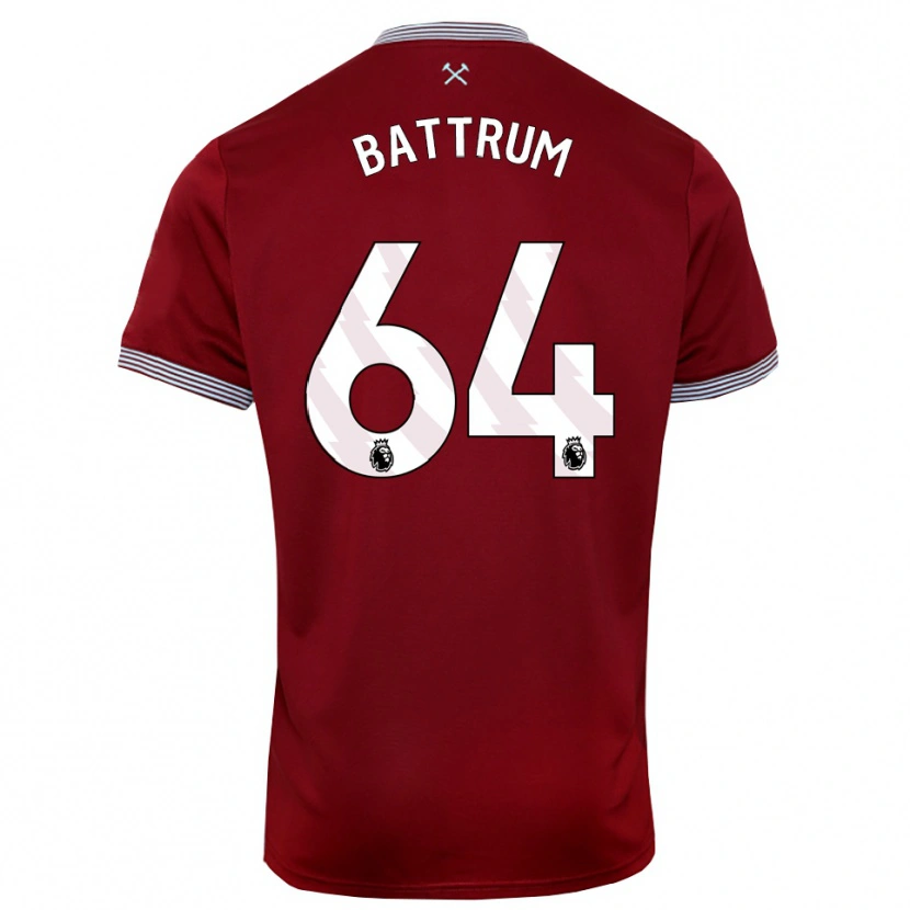 Danxen Herren Ryan Battrum #64 Burgunderrot Weiß Heimtrikot Trikot 2025/26 T-Shirt Schweiz