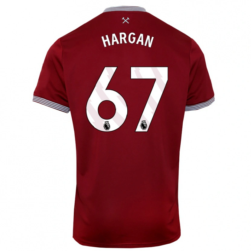 Danxen Herren Riley Hargan #67 Burgunderrot Weiß Heimtrikot Trikot 2025/26 T-Shirt Schweiz