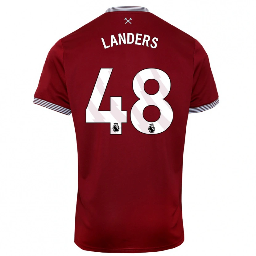 Danxen Herren Josh Landers #48 Burgunderrot Weiß Heimtrikot Trikot 2025/26 T-Shirt Schweiz
