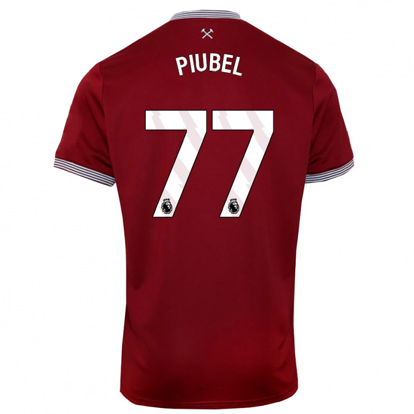 Danxen Herren Seraina Piubel #77 Burgunderrot Weiß Heimtrikot Trikot 2025/26 T-Shirt Schweiz